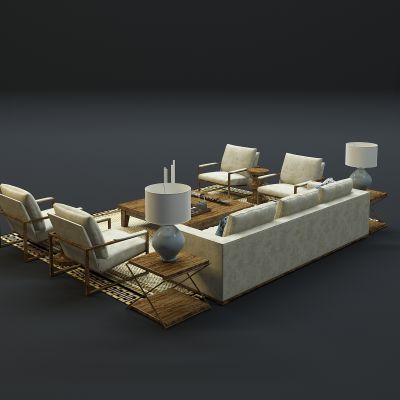 现代沙发茶几组合