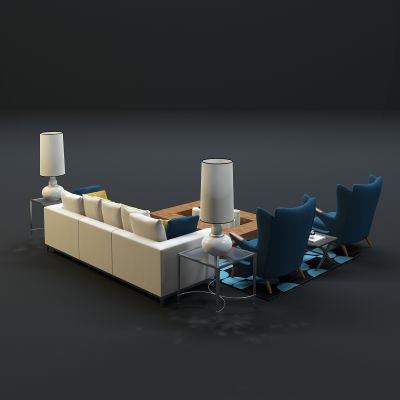 现代沙发茶几组合