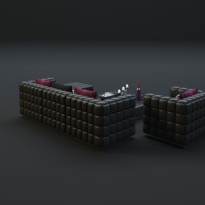 现代沙发茶几组合