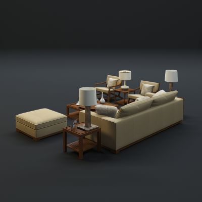 现代沙发茶几组合