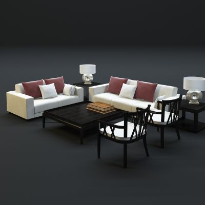 现代沙发茶几组合