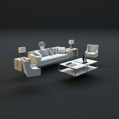 现代沙发茶几组合