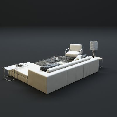 现代沙发茶几组合