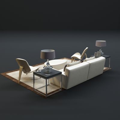 现代沙发茶几组合