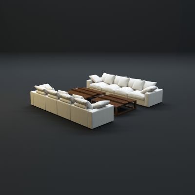 现代沙发茶几组合