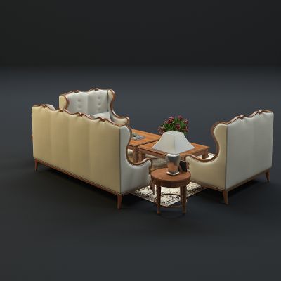 现代沙发茶几组合