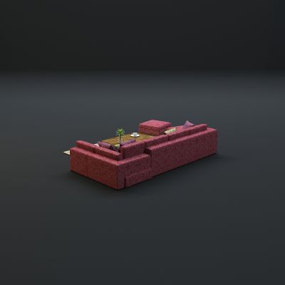 现代沙发茶几组合