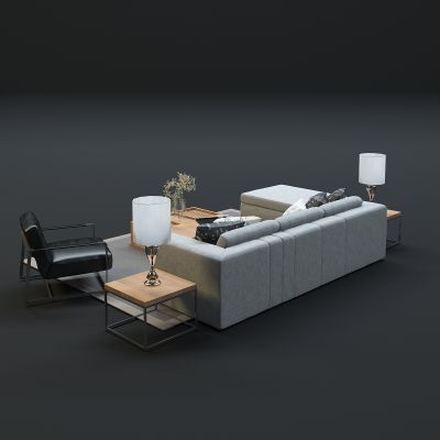 现代沙发茶几组合