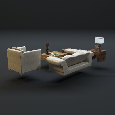 现代沙发茶几组合