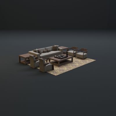 现代沙发茶几组合