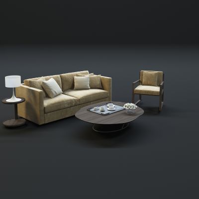 现代沙发茶几组合