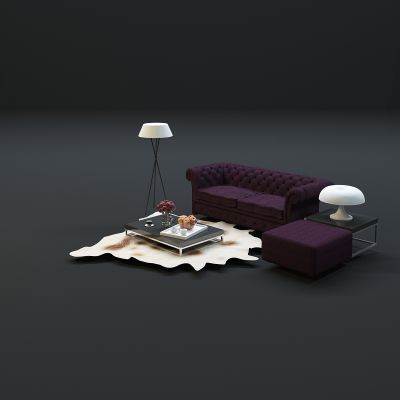 现代沙发茶几组合