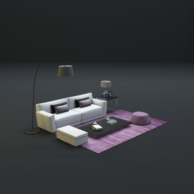 现代沙发茶几组合