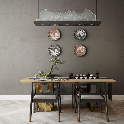 现代家居组合，饰品，沙发柜子挂画