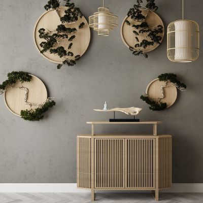 现代家居组合，饰品，沙发柜子挂画