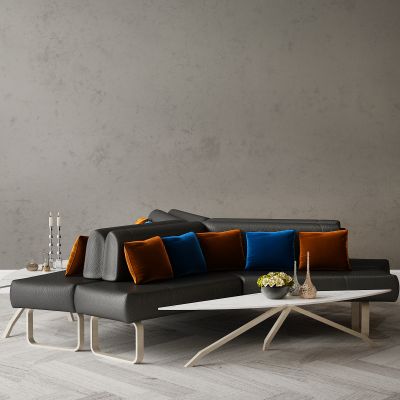 现代家居组合，饰品，沙发柜子挂画