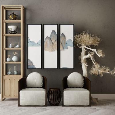 现代家居组合，饰品，沙发柜子挂画