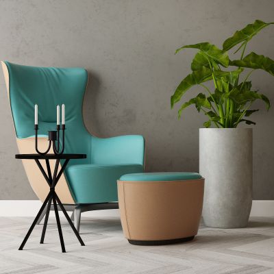 现代家居组合，饰品，沙发柜子挂画