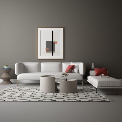 现代家居组合，饰品，沙发柜子挂画