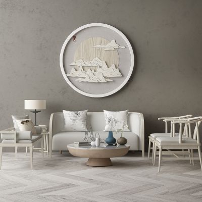 现代家居组合，饰品，沙发柜子挂画