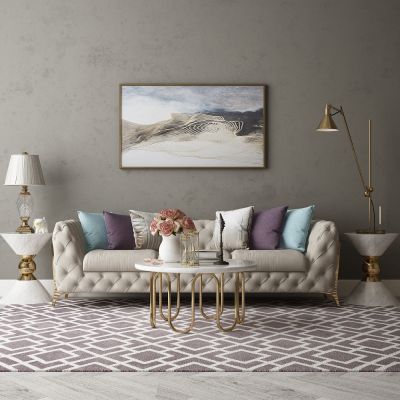 现代家居组合，饰品，沙发柜子挂画