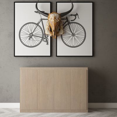 现代家居组合，饰品，沙发柜子挂画