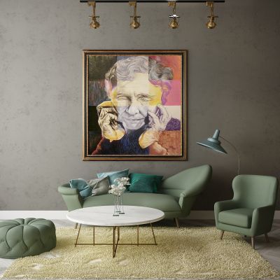 现代家居组合，饰品，沙发柜子挂画