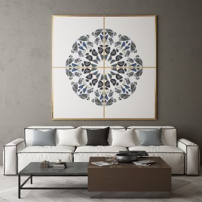 现代家居组合，饰品，沙发柜子挂画