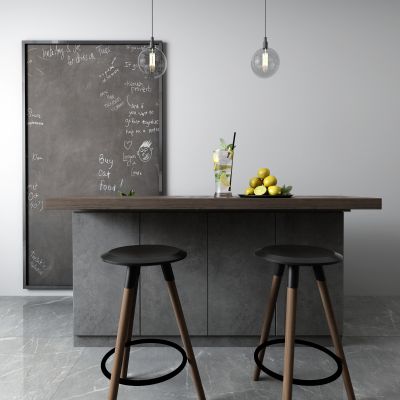 后现代吧台 餐桌 吧椅