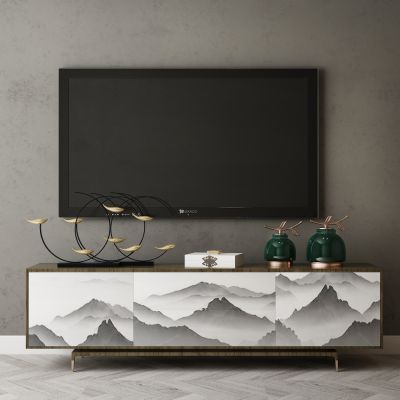 现代家居组合，饰品，沙发柜子挂画