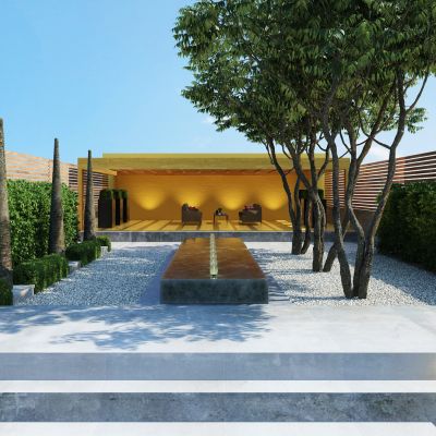 现代园林，园林景观，树木，花草灌木，景观小品，庭院小品，庭院景观