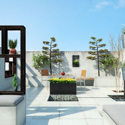 现代园林，园林景观，树木，花草灌木，景观小品，庭院小品，庭院景观