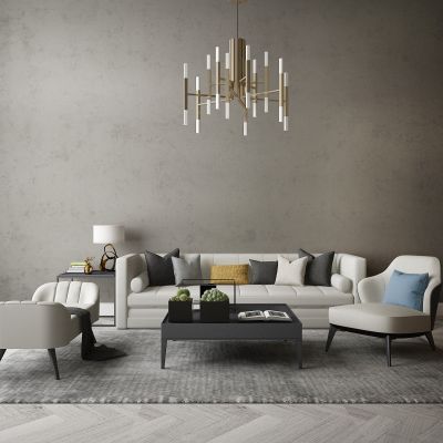 现代家居组合，饰品，沙发柜子挂画