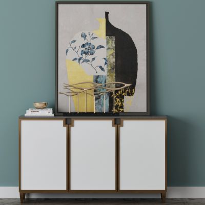 现代家居组合，饰品，沙发柜子挂画
