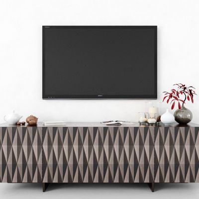 现代电视柜，电视柜，边柜，装饰品，摆件