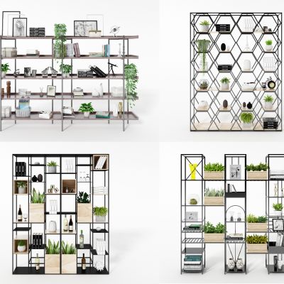 现代装饰架，置物架，书架，书柜，装饰品，摆件