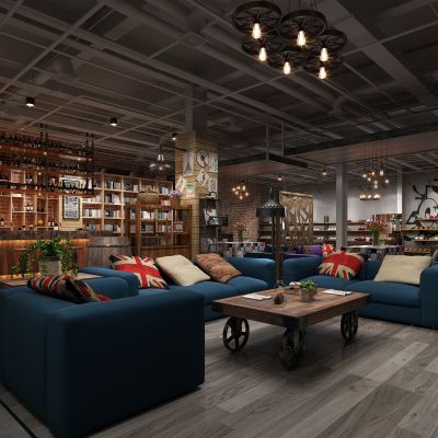 工业风休闲酒吧展厅