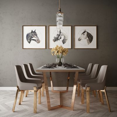 现代家居组合，饰品，沙发柜子挂画