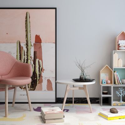 北欧休闲椅 挂画