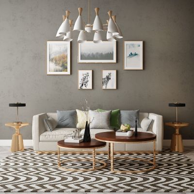 现代家居组合，饰品，沙发柜子挂画