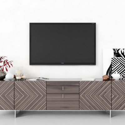 现代电视柜，电视柜，边柜，装饰品，摆件