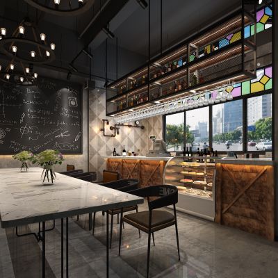 工业风餐厅休闲区