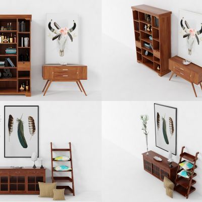 现代柜子组合，墙柜，边柜，玄关柜，装饰柜，装饰品，摆件