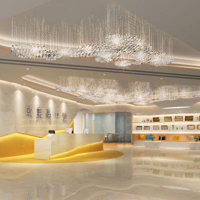 现代前台接待区