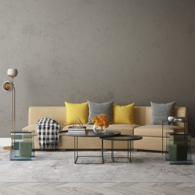 现代家居组合，饰品，沙发柜子挂画