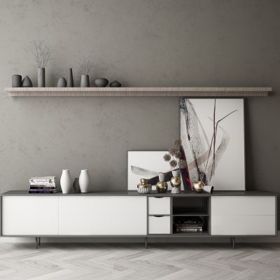 现代家居组合，饰品，沙发柜子挂画