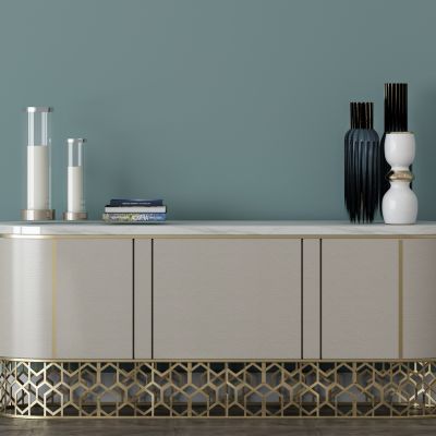 现代家居组合，饰品，沙发柜子挂画