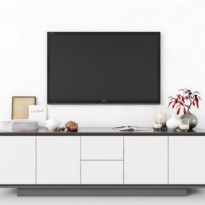 现代电视柜，电视柜，边柜，装饰品，摆件