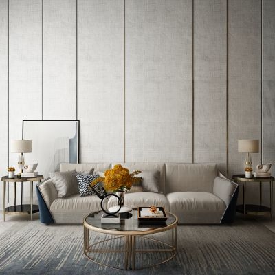 现代家居组合，饰品，沙发柜子挂画