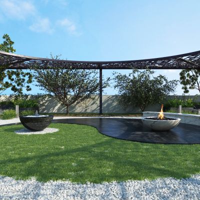 中式园林，园林景观，树木，花草灌木，景观小品，庭院小品，庭院景观